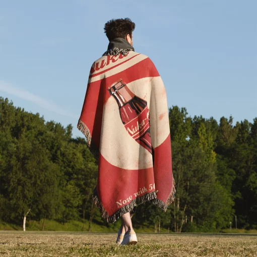 FO Nuka Cola Woven Tapestry Throw Blanket – Fun Wall Art, Picnic Mat, Room Decor, Perfect Collectible - Image 5