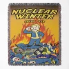 Fallout woven tapestry throw blanket, designed with cool wall rug and home decor, perfect as a collectible gift for Fallout fans.