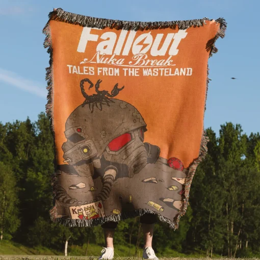FO Nuka Break Woven Tapestry Throw Blanket – Fun Wall Rug, Cozy Room Decor, Perfect Gift - Image 4