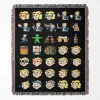 Fallout woven tapestry throw blanket, offering epic wall art design and cozy home decor, making it the perfect gift for Fallout enthusiasts.