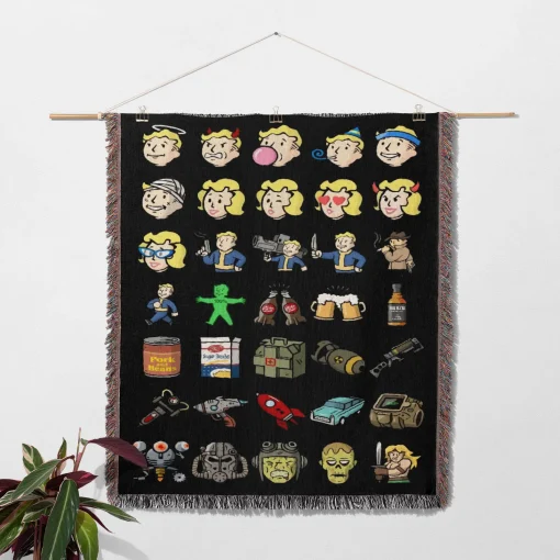 FO Woven Tapestry Throw Blanket – Stylish Wall Rug, Room Decor, Collectible Merch - Image 2