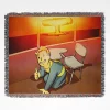 Fallout woven tapestry throw blanket, offering fun wall art design and picnic mat functionality, perfect as a collectible accent for Fallout fans.