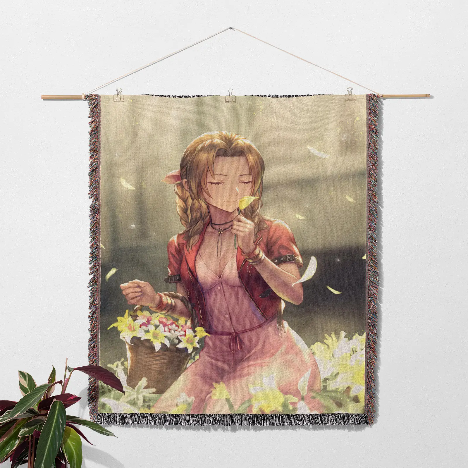 Aerith Woven Tapestry Throw Blanket – Unique Wall Art, Room Decor, Cozy Home Decor - Image 2