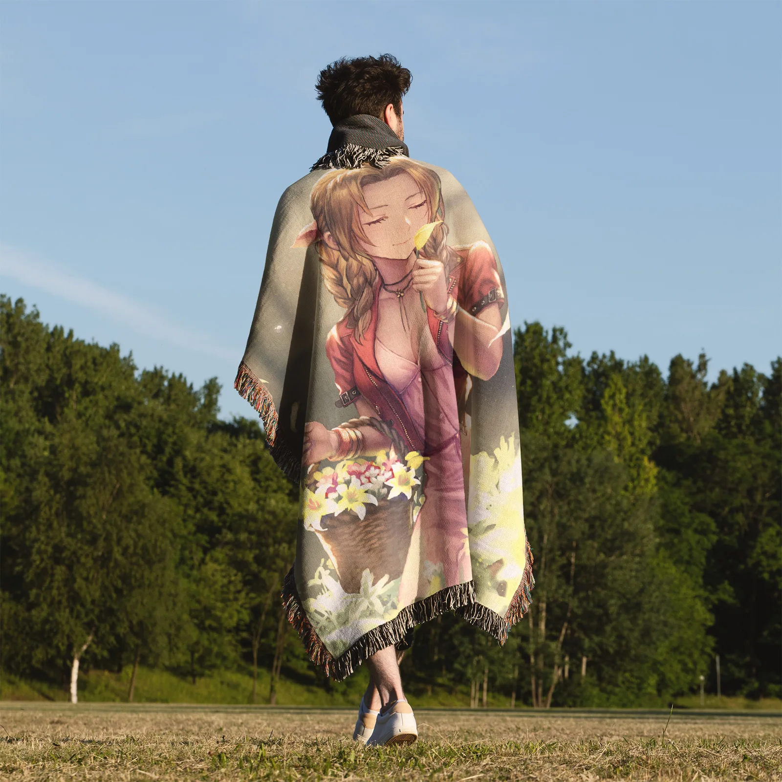 Aerith Woven Tapestry Throw Blanket – Unique Wall Art, Room Decor, Cozy Home Decor - Image 5