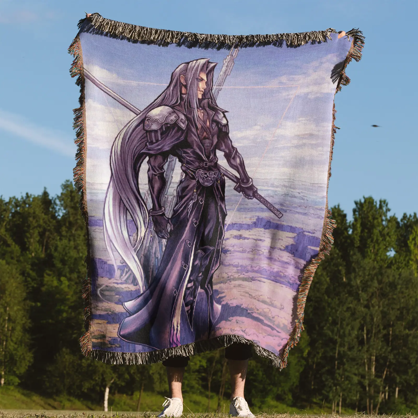 Sephiroth Woven Tapestry Throw Blanket – Cool Wall Art, Room Decor, Collectible Accent - Image 4