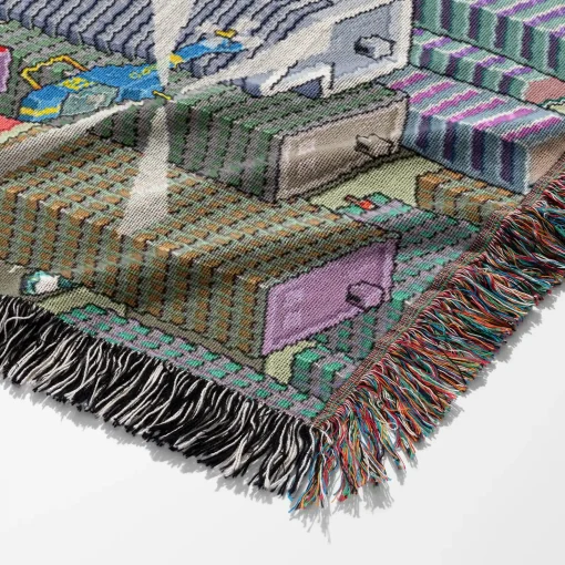 GTA Pixel San Andreas Woven Tapestry Throw Blanket – Stylish Wall Rug, Room Decor, Collectible Merch - Image 6
