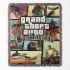 GTA San Andreas CD Cover woven tapestry throw blanket, offering fun wall art design and picnic mat functionality, perfect as a collectible accent for GTA fans.