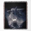 Hollow Knight woven tapestry throw blanket, featuring stylish room decor and cozy home decor, making it the perfect gift for Hollow Knight lovers.
