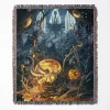 Hollow Knight woven tapestry throw blanket, featuring unique wall art and room decor, perfect as a collectible item for Hollow Knight fans.