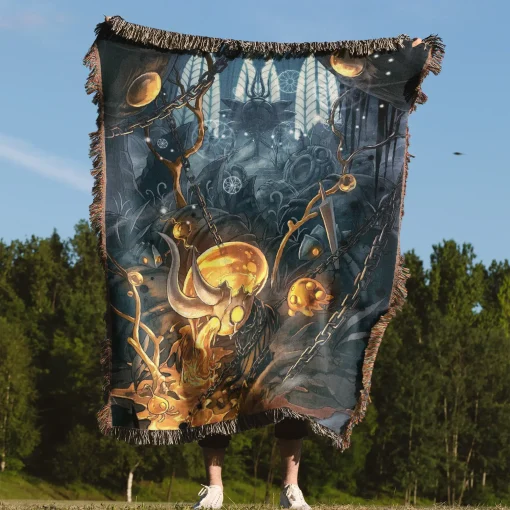Hollow Game Woven Tapestry Throw Blanket – Unique Wall Art, Room Decor, Home Decor, Collectible Merch - Image 4