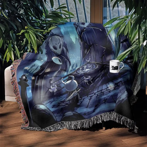 Hollow Game Woven Tapestry Throw Blanket – Unique Wall Art, Room Decor, Cozy Home Decor, Perfect Gift - Image 3