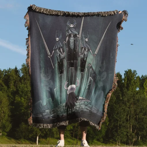 Hollow GamePixel Woven Tapestry Throw Blanket – Fun Wall Art, Room Decor, Picnic Mat, Perfect Collectible - Image 4
