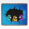 Among Us woven tapestry throw blanket, popular wall art design, perfect for room and home decor, an ideal gift for fans.