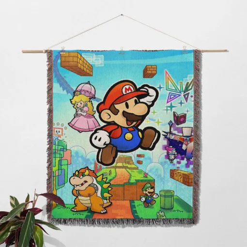 Super Mario Woven Tapestry Throw Blanket – Epic Wall Rug, Room Decor, Collectible Merch - Image 2