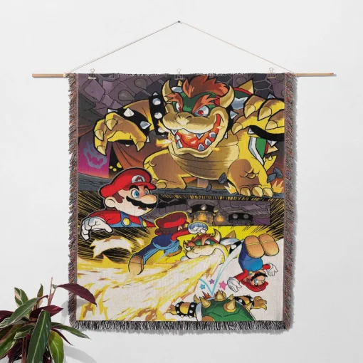 Mario Woven Tapestry Throw Blanket – Cute Wall Art, Room Decor, Cozy Home Decor, Perfect Gift - Image 2