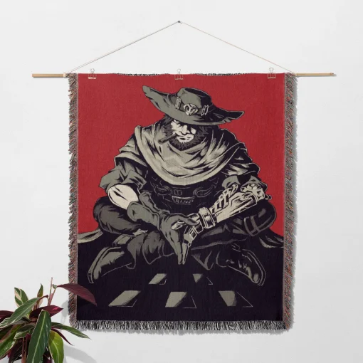 OW McCree Woven Tapestry Throw Blanket – Stylish Wall Rug, Room Decor, Collectible Merch, Home Decor - Image 2