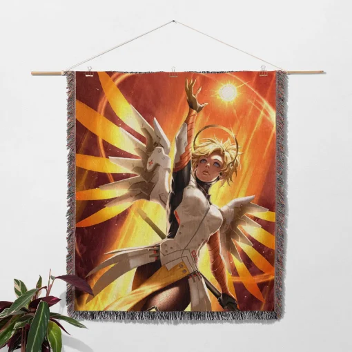 OW Mercy Woven Tapestry Throw Blanket – Unique Wall Art, Room Decor, Cozy Home Decor, Perfect Gift - Image 2