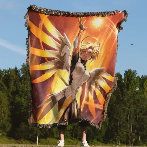 OW Mercy Woven Tapestry Throw Blanket – Unique Wall Art, Room Decor, Cozy Home Decor, Perfect Gift - Image 4