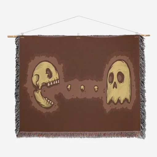 Pac Retro Woven Tapestry Throw Blanket – Stylish Wall Rug, Room Decor, Collectible Merch - Image 2