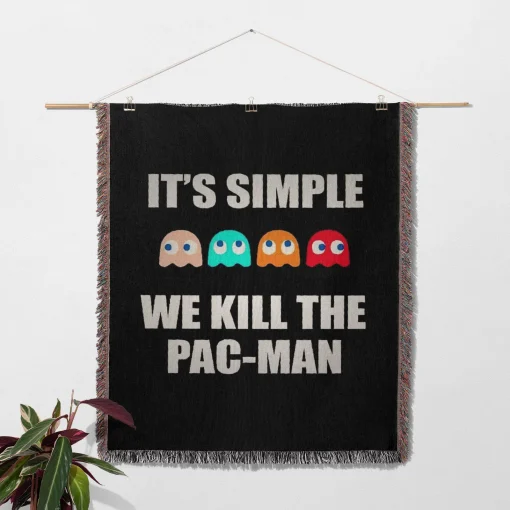 Pac Woven Tapestry Throw Blanket – Fun Wall Art, Room Decor, Picnic Mat, Perfect Collectible - Image 2