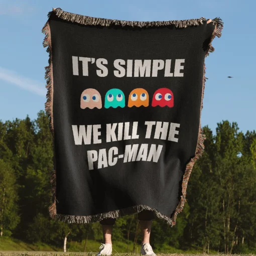 Pac Woven Tapestry Throw Blanket – Fun Wall Art, Room Decor, Picnic Mat, Perfect Collectible - Image 4