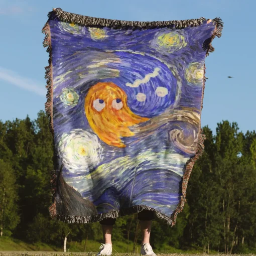Pac The Starry Night Woven Tapestry Throw Blanket – Unique Wall Art, Cozy Room Decor, Home Decor Accent - Image 4