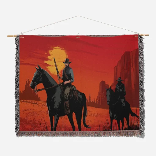 RDR Woven Tapestry Throw Blanket – Epic Wall Rug, Room Decor, Home Decor, Perfect Gift - Image 2
