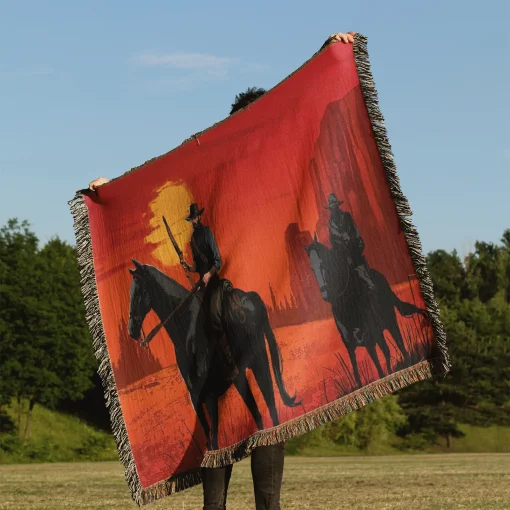 RDR Woven Tapestry Throw Blanket – Epic Wall Rug, Room Decor, Home Decor, Perfect Gift - Image 3