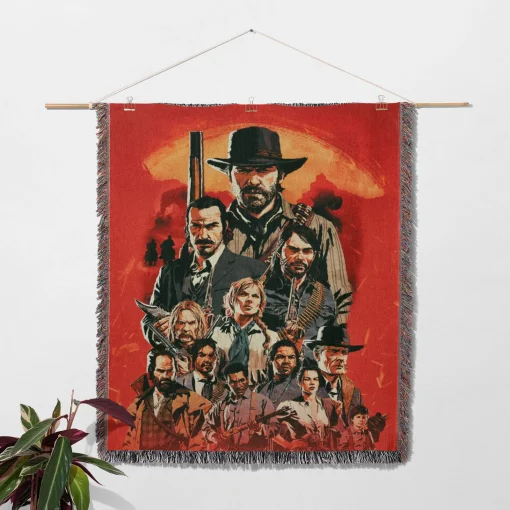RDR Woven Tapestry Throw Blanket – Epic Wall Art, Room Decor, Cozy Home Decor, Perfect Gift - Image 2