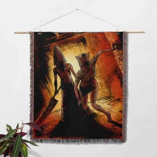 Silent Woven Tapestry Throw Blanket – Dark Wall Rug, Room Decor, Collectible Merch - Image 2