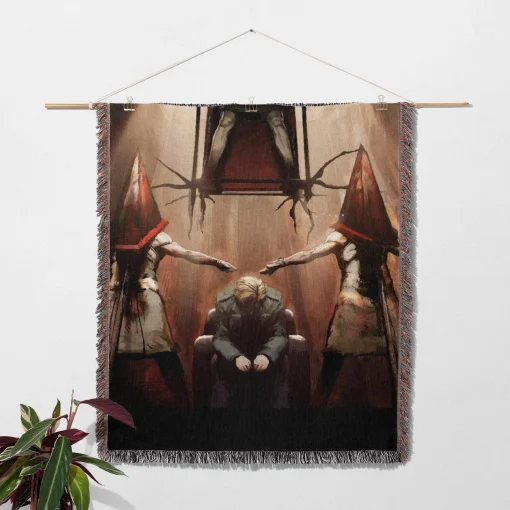 Silent Woven Tapestry Throw Blanket – Dark Wall Rug, Room Decor, Collectible Accent, Home Decor - Image 2