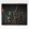 Skyrim woven tapestry throw blanket, featuring epic wall art design and cozy home decor, ideal as the perfect gift for Skyrim lovers.