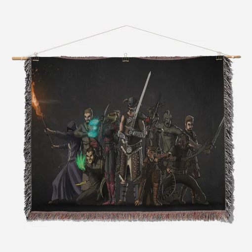 Skyrim Woven Tapestry Throw Blanket – Epic Wall Art, Room Decor, Cozy Home Decor, Perfect Gift - Image 2
