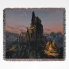 Skyrim woven tapestry throw blanket, offering stylish wall rug design and room decor, making it a perfect collectible item for Skyrim fans.