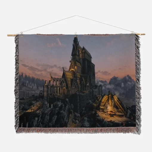 Skyrim Woven Tapestry Throw Blanket – Stylish Wall Rug, Room Decor, Collectible Merch - Image 2