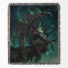 World of Warcraft Illidan woven tapestry throw blanket, featuring epic wall rug design, room decor, and cozy home decor, perfect as a collectible for World of Warcraft fans.