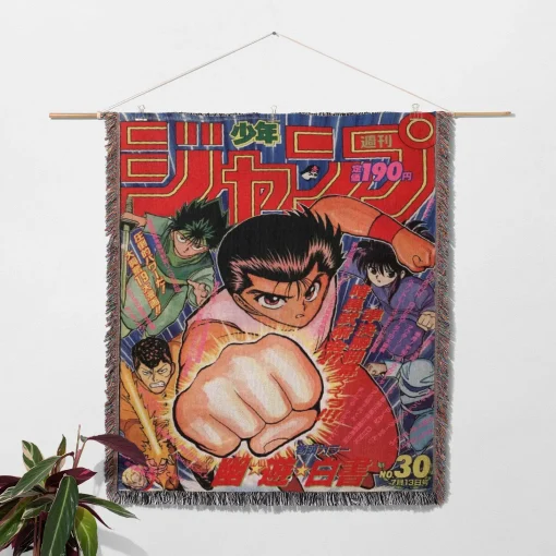 Yu Yu Hakusho Woven Tapestry Throw Blanket – Retro Wall Art, Cozy Room Decor, Collectible Accent - Image 2