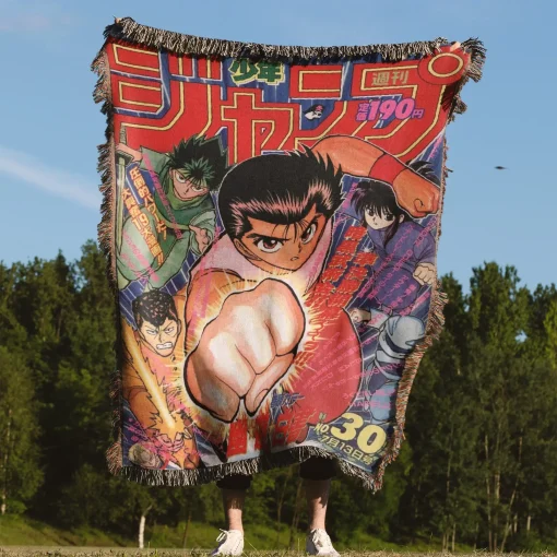 Yu Yu Hakusho Woven Tapestry Throw Blanket – Retro Wall Art, Cozy Room Decor, Collectible Accent - Image 4
