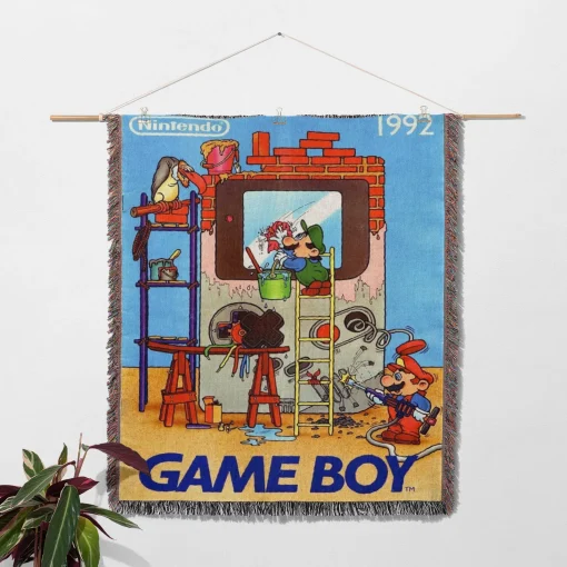 Mario Woven Tapestry Throw Blanket – Fun Wall Art, Unique Room Decor, Collectible Merch - Image 2