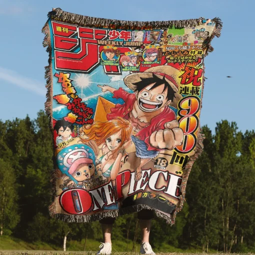 OP Manga Woven Tapestry Throw Blanket – Colorful Wall Rug, Cozy Room Decor, Perfect Gift - Image 4