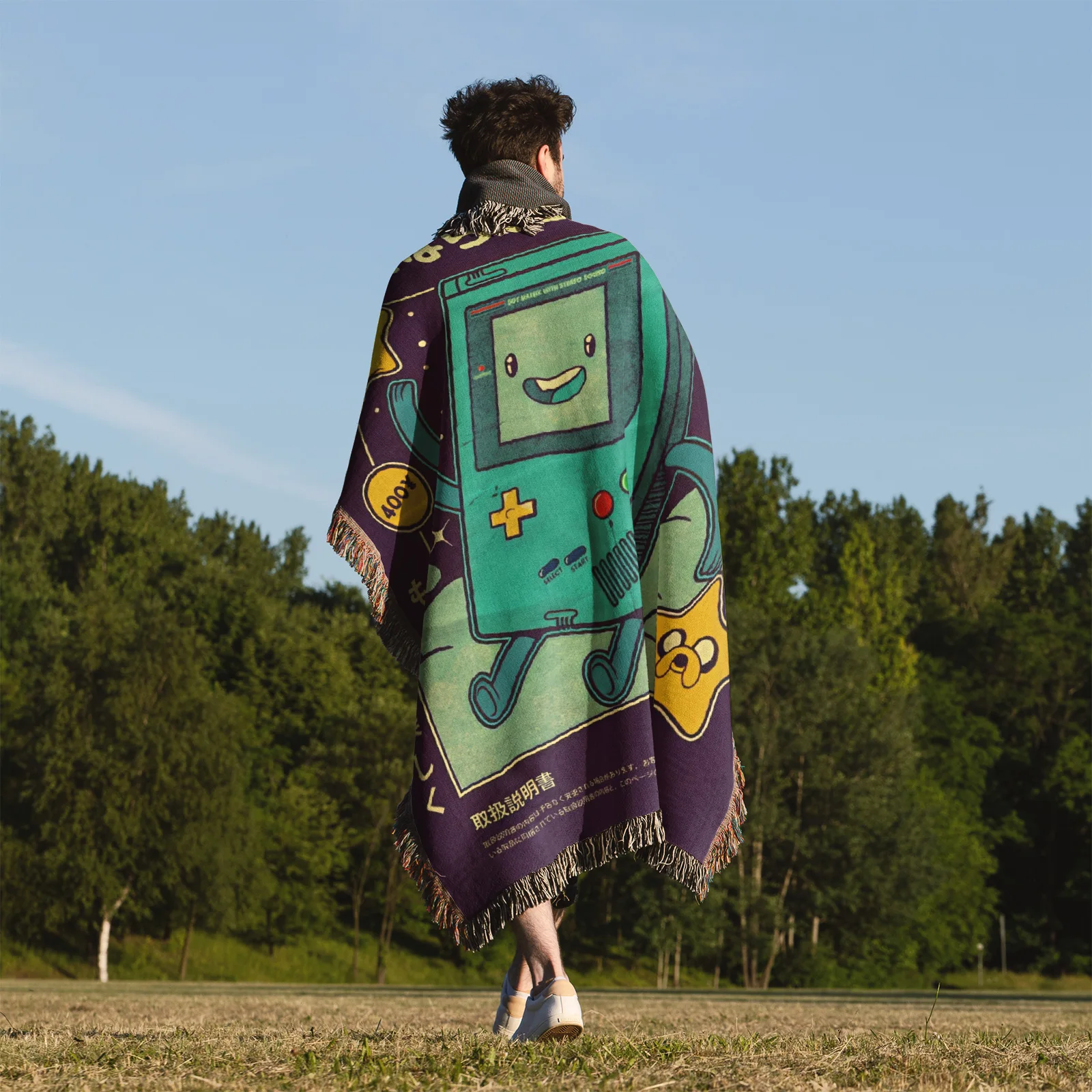 BMO Woven Tapestry Throw Blanket - Cartoon Wall Art Decor Gift - Image 5