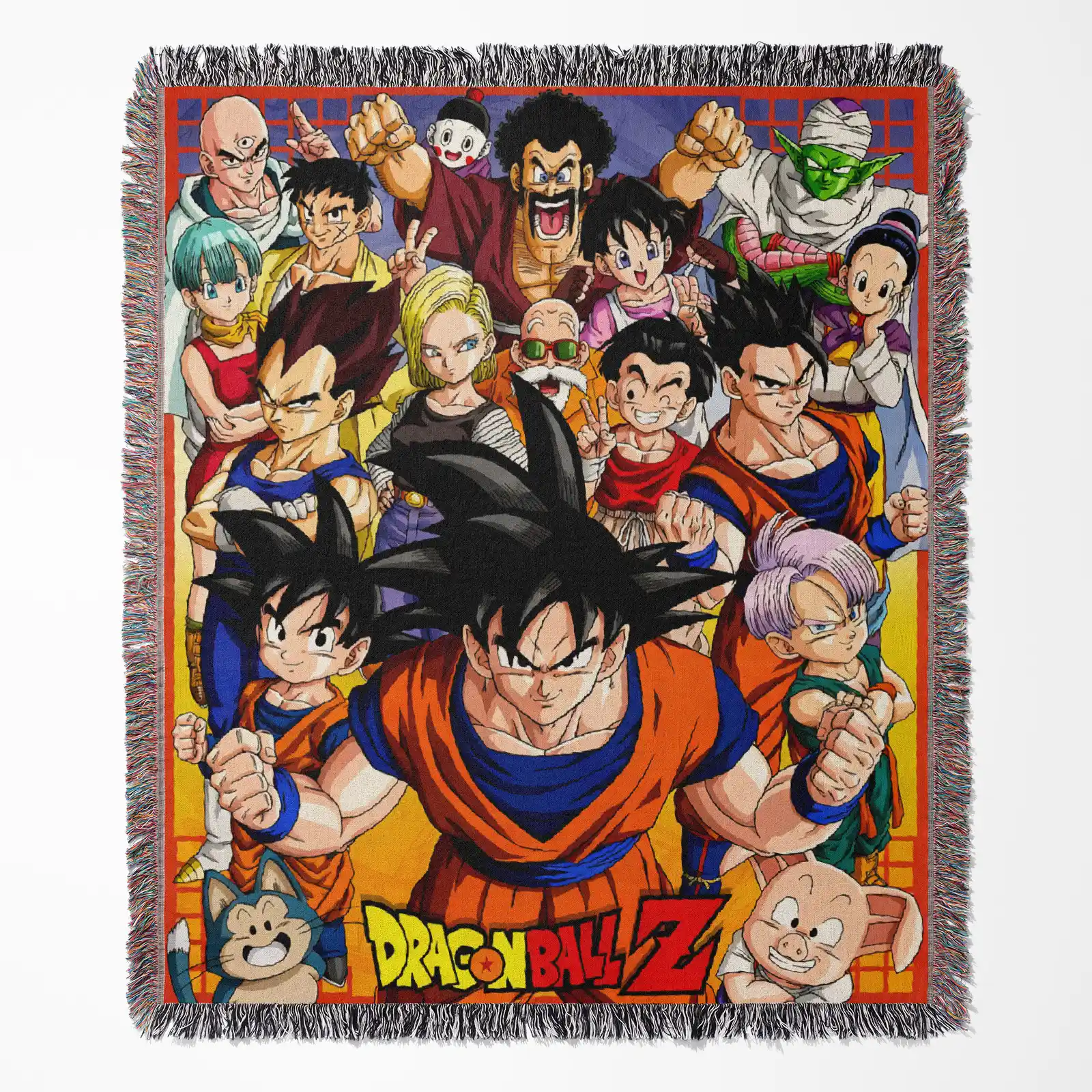 DBZ Woven Tapestry Throw Blanket – Fun Wall Art, Unique Room Decor, Collectible Merch