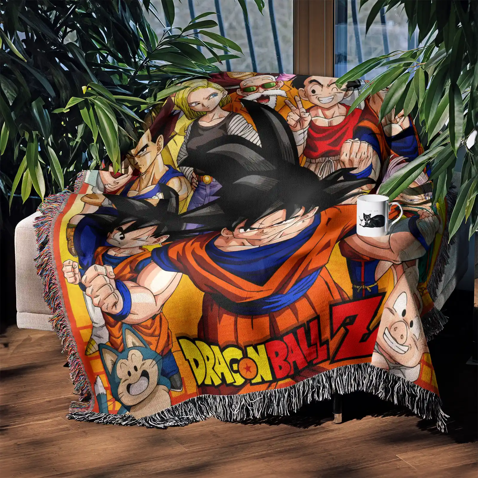 DBZ Woven Tapestry Throw Blanket – Fun Wall Art, Unique Room Decor, Collectible Merch - Image 3