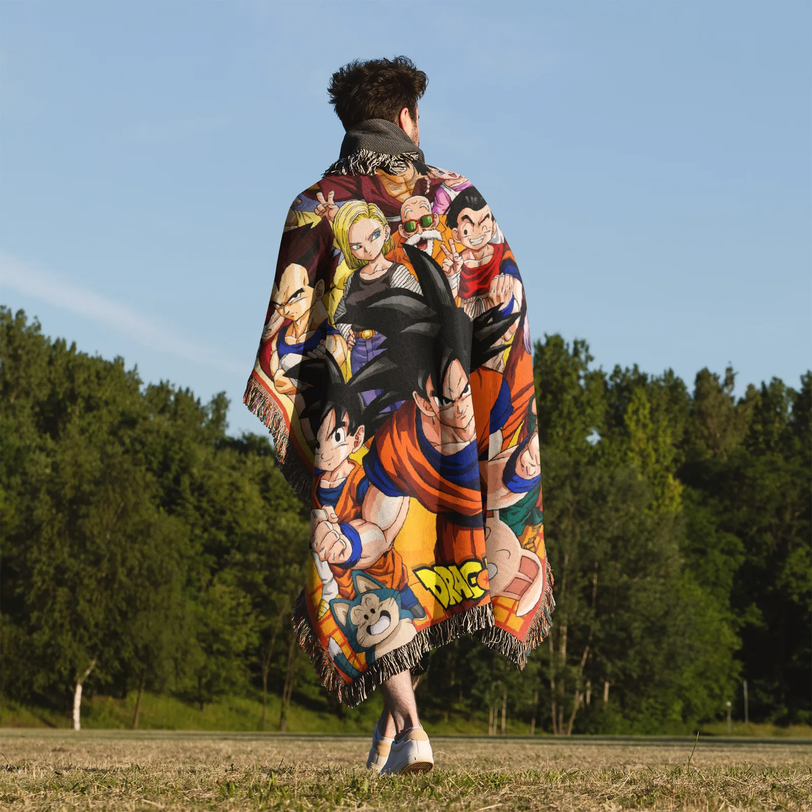 DBZ Woven Tapestry Throw Blanket – Fun Wall Art, Unique Room Decor, Collectible Merch - Image 5