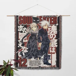 Alternative view of Soul Poster Woven Tapestry Throw Blanket – Retro Wall Art, Cozy Room Decor, Collectible Accent