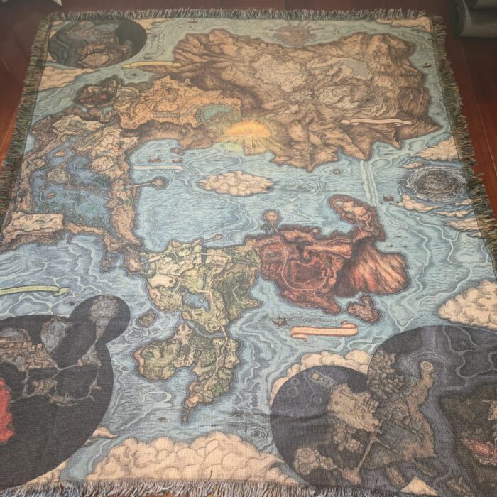 Elden Ring Retro Game Woven Tapestry Throw Blanket – Stylish Wall Rug, Room Decor, Picnic Mat, Gift - Image 6