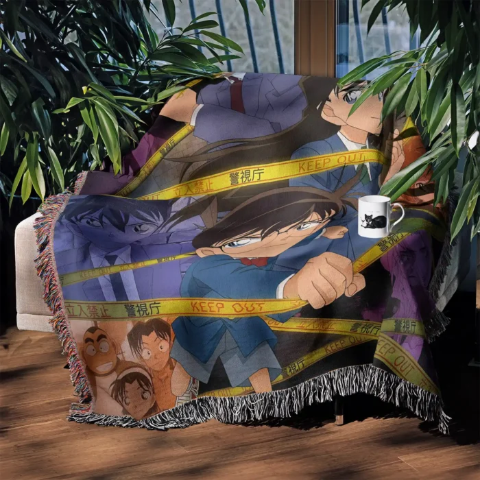 Conan Anime Woven Tapestry Throw Blanket – Fun Wall Rug, Cool Room Decor, Perfect Gift - Image 3