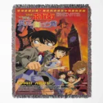 Case Closed Anime Woven Tapestry Throw Blanket – Retro Wall Art, Cozy Room Decor, Collectible Accent