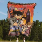 Case Closed Anime Woven Tapestry Throw Blanket – Retro Wall Art, Cozy Room Decor, Collectible Accent - Image 4