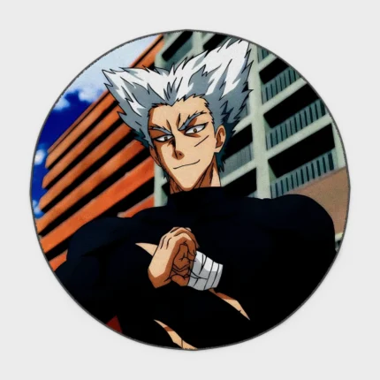 For fans of *One Punch Man*, this Garou round rug is an epic addition to any boys' bedroom or character-themed decor. It brings the fierce anti-hero vibe into your room with style.